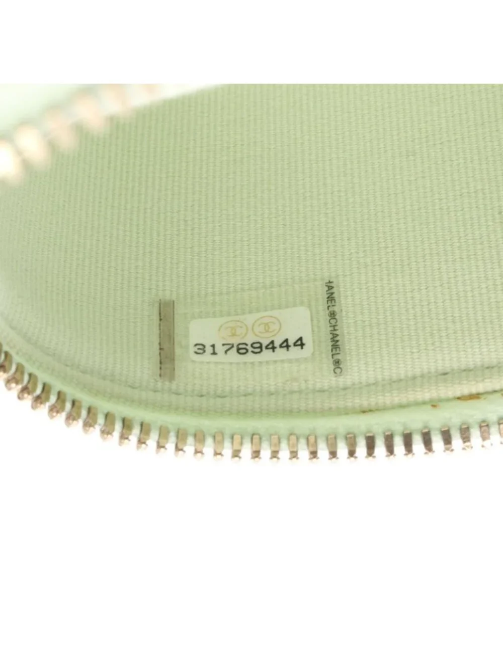 Chanel Shoulder Bag Quilted Yellow Green Caviar Leather Mini Vanity 2-Way Chain